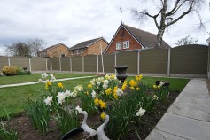 Natural Woodgrain In Concrete Posts